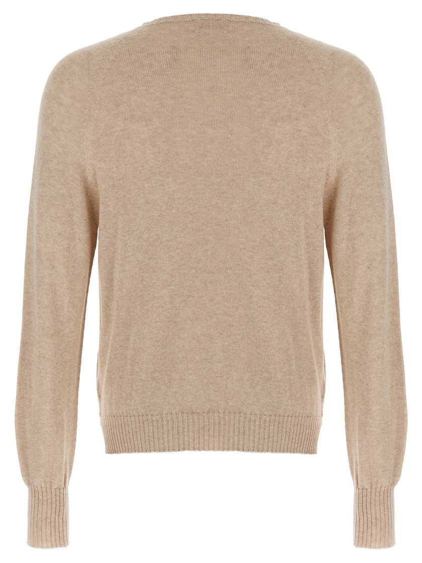 MA'RY'YA Beige Cotton Cardigan