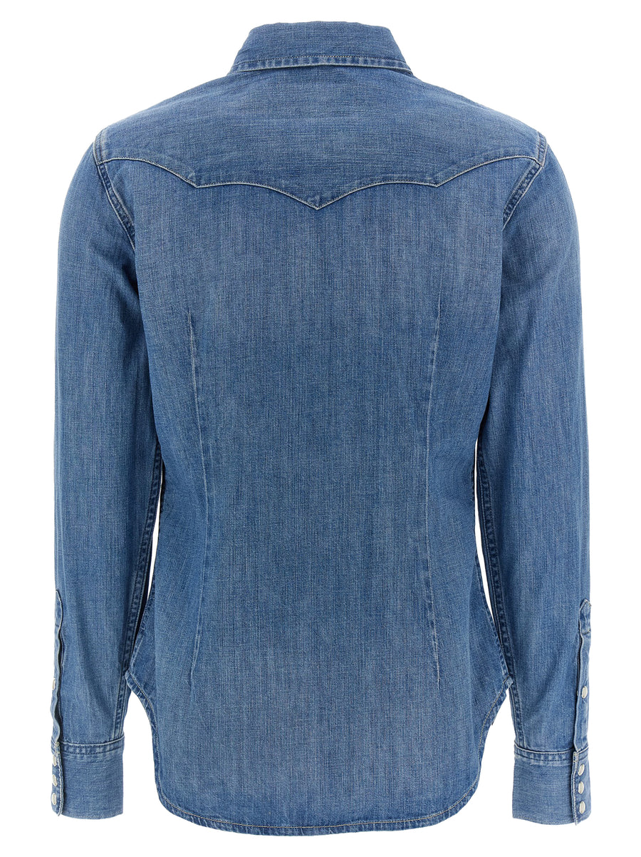 Polo Ralph Lauren Blaue Baumwollbluse