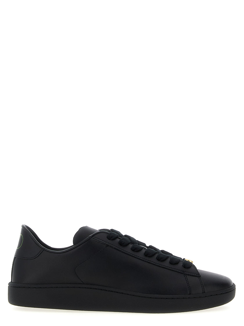 Valentino Garavani Schwarze Kalbsleder Low-Top-Sneaker