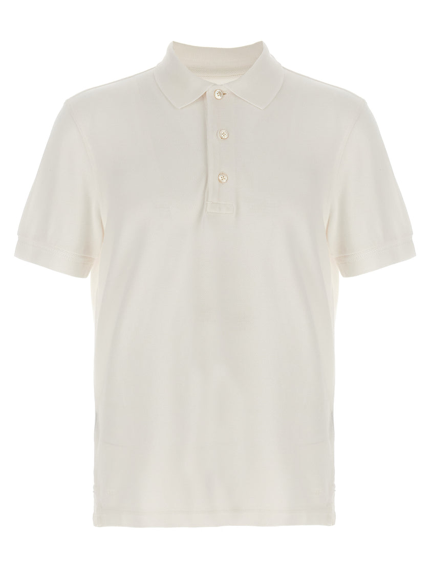Tom Ford Weißes Lyocell-Polohemd
