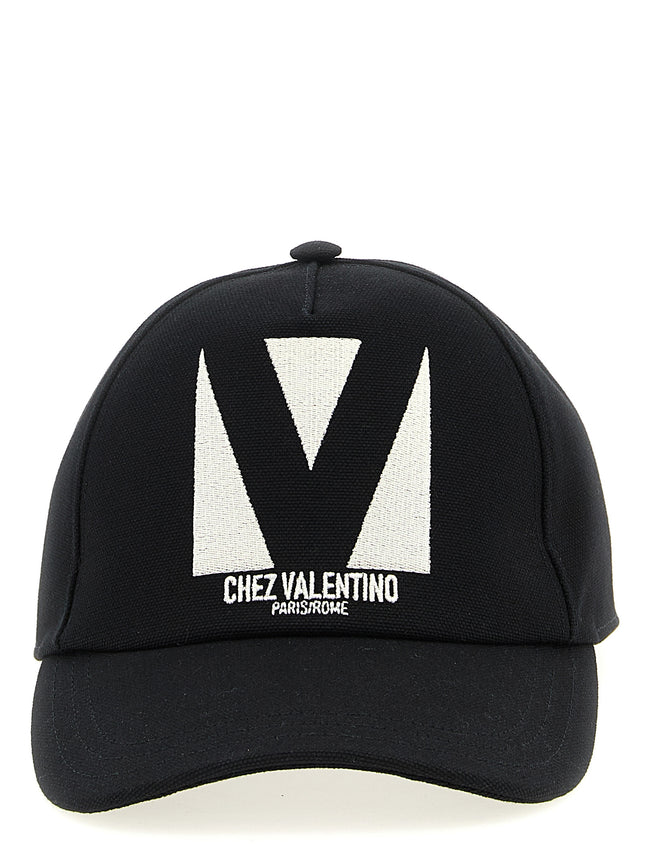 Valentino Garavani Schwarze Baumwollkappe (Baseball Cap)