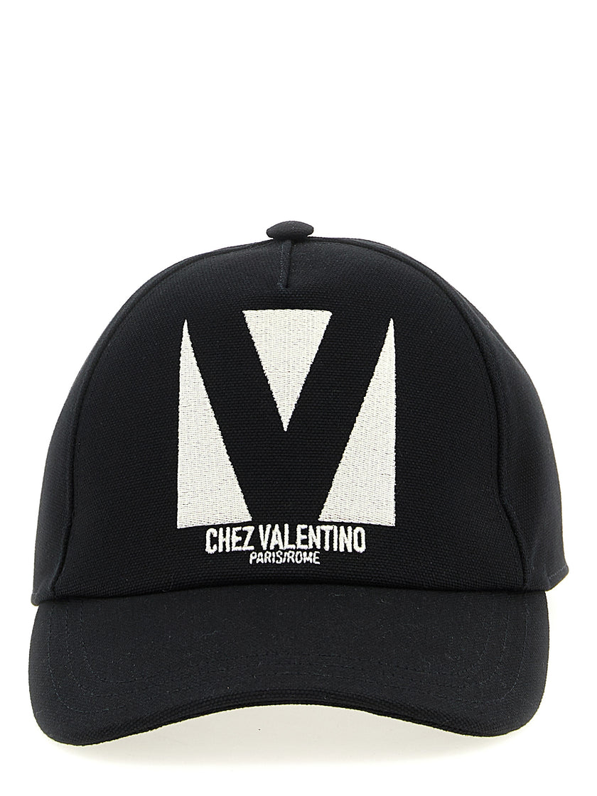 Valentino Garavani Schwarze Baumwollkappe (Baseball Cap)