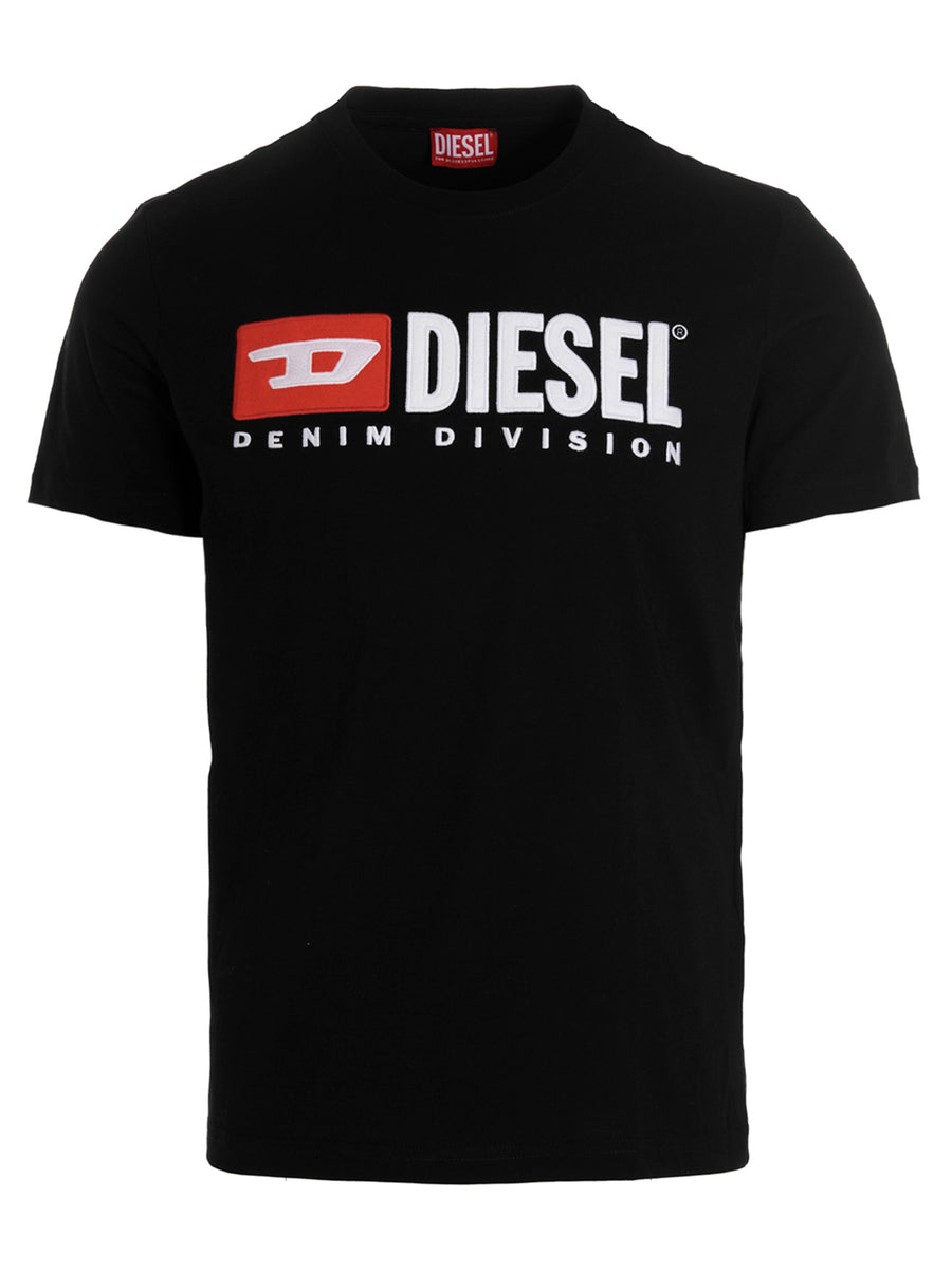 Diesel Schwarzes Baumwoll-T-Shirt