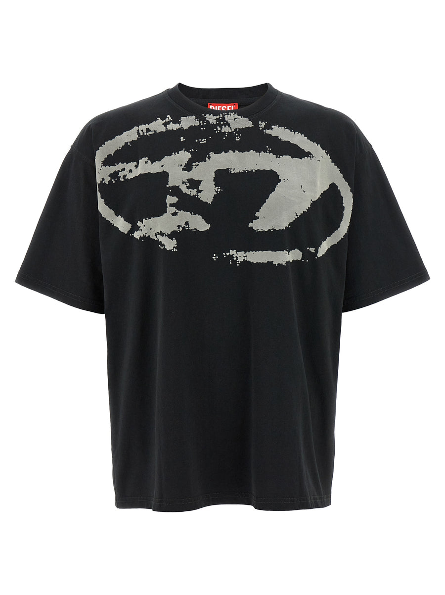 Diesel Schwarzes Baumwoll-T-Shirt