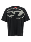 Diesel Schwarzes Baumwoll-T-Shirt
