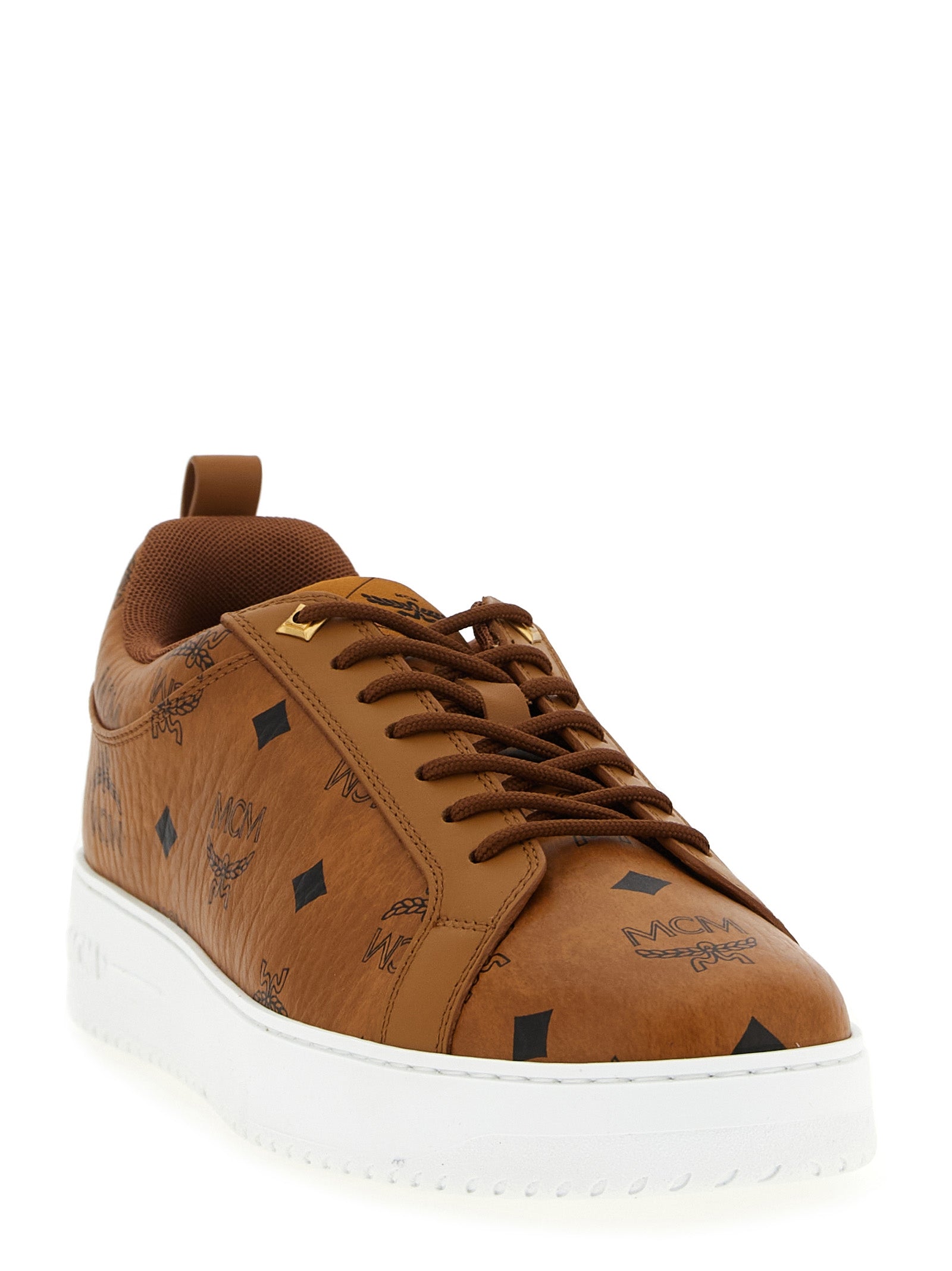 MCM Braune Low-Top-Sneaker aus Polyethylen