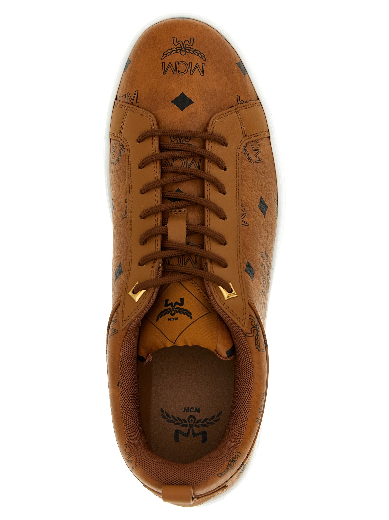 MCM Braune Low-Top-Sneaker aus Polyethylen