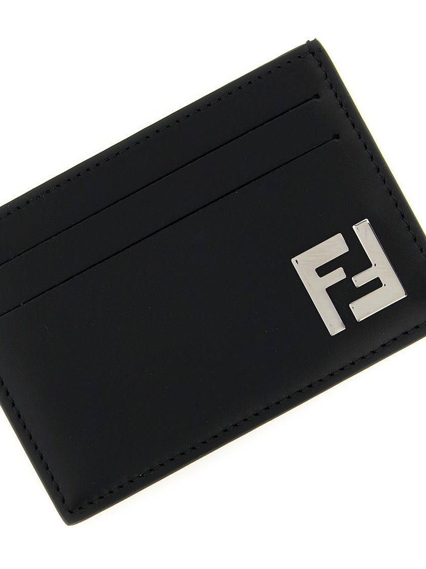 Fendi Schwarzer Kalbsleder-Kartenetui