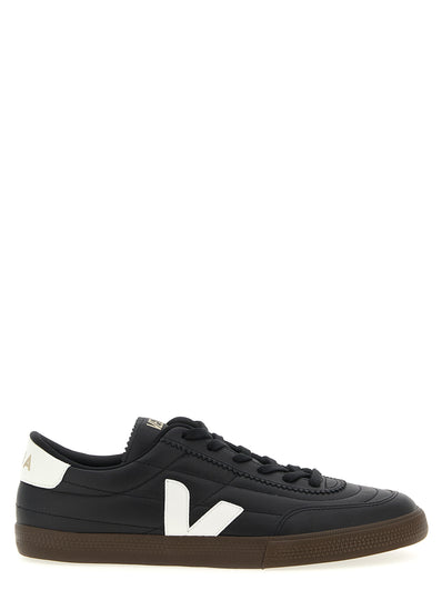 Veja Zweifarbige Low-Top-Sneaker aus echtem Leder