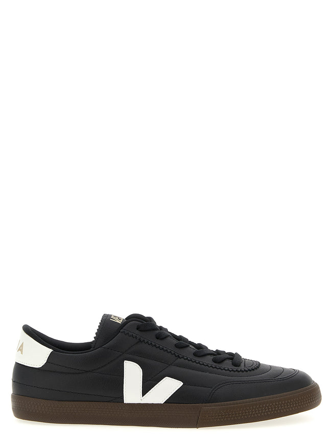 Veja Zweifarbige Low-Top-Sneaker aus echtem Leder