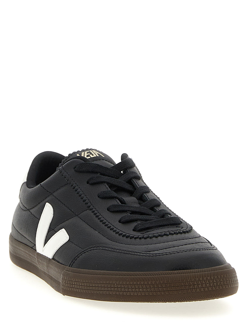 Veja Zweifarbige Low-Top-Sneaker aus echtem Leder