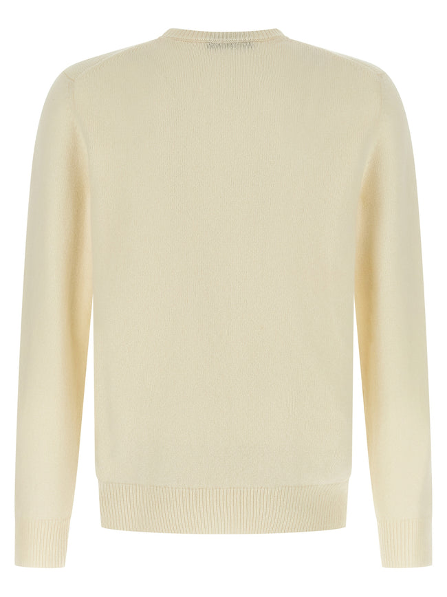 ZANONE Weiße Strickjacke aus reiner Schurwolle