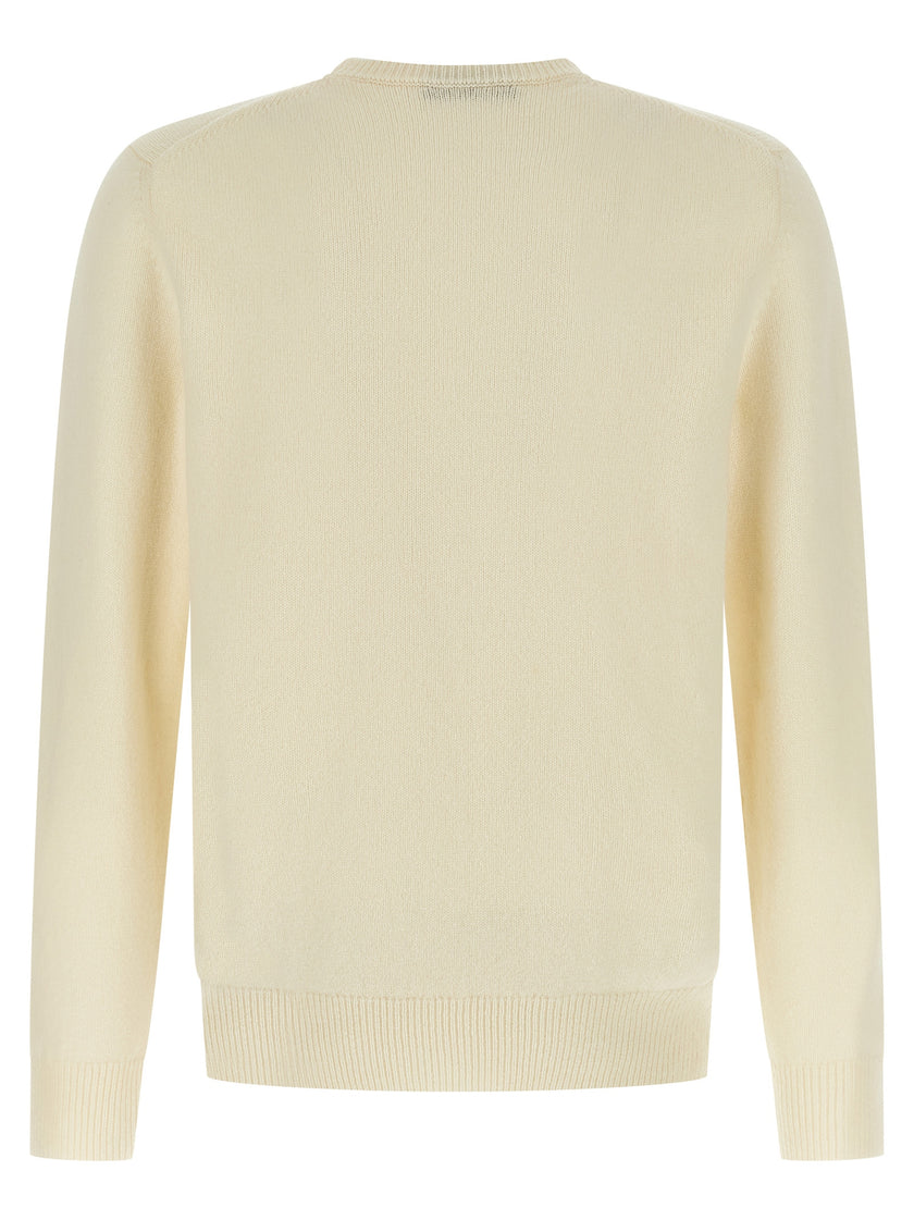 ZANONE Weiße Strickjacke aus reiner Schurwolle