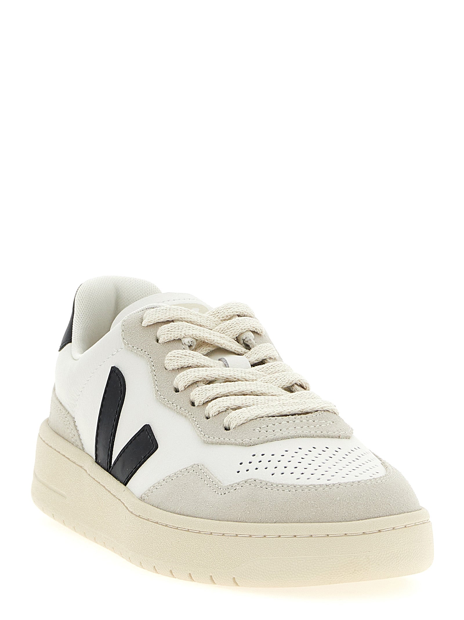 Veja Zweifarbige Sneaker aus echtem Leder im Athletic-Stil