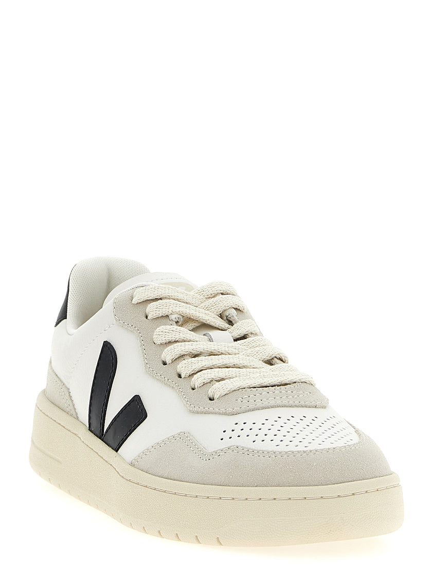 Veja Zweifarbige Sneaker aus echtem Leder im Athletic-Stil
