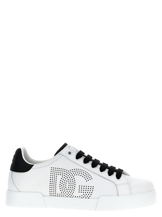Dolce & Gabbana Bicolor Calfskin Low Top Sneakers