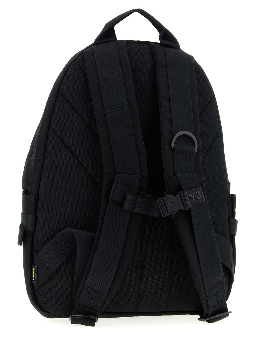 Y-3 Schwarzer Polyamid-Rucksack