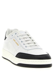 Saint Laurent Bicolor Calfskin Low Top Sneakers