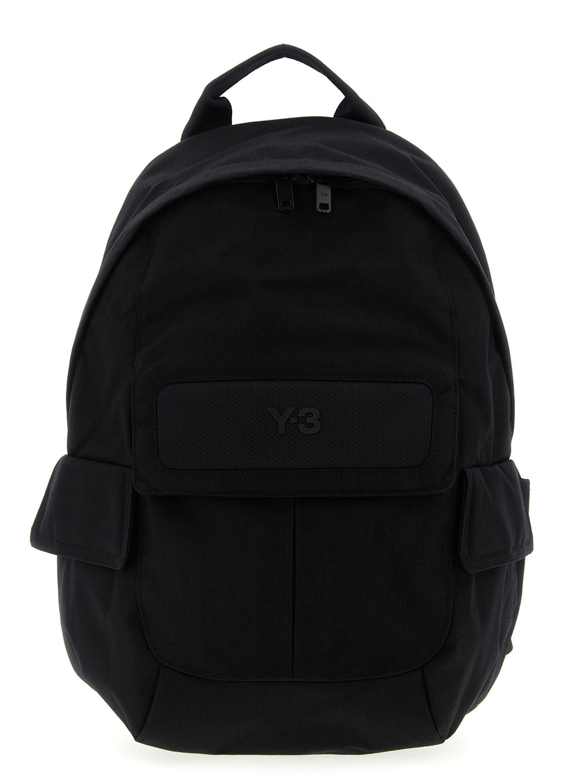 Y-3 Schwarzer Polyamid-Rucksack