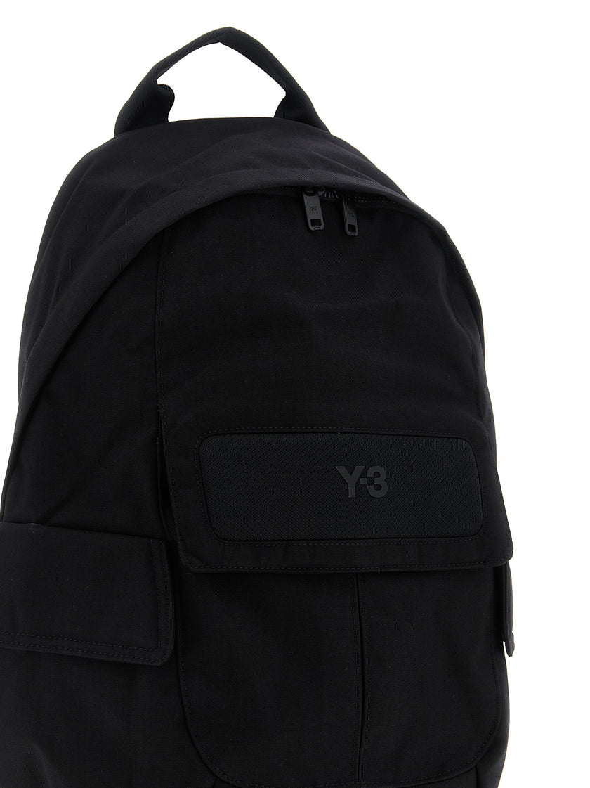 Y-3 Schwarzer Polyamid-Rucksack