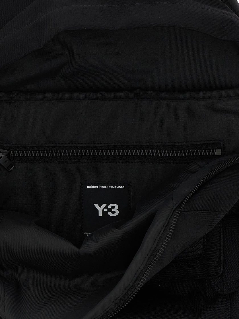 Y-3 Schwarzer Polyamid-Rucksack