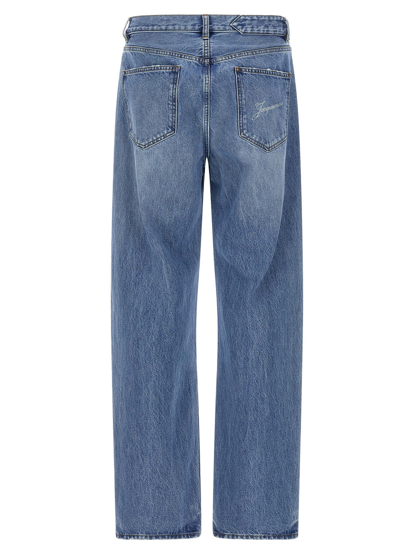 Jacquemus Blaue Jeans aus Baumwolle im geraden Schnitt