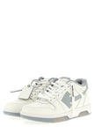 Off-White Graue Leder Low-Top-Sneaker