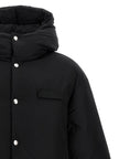 Jacquemus Schwarze Polyamid-Jacke in voller Länge