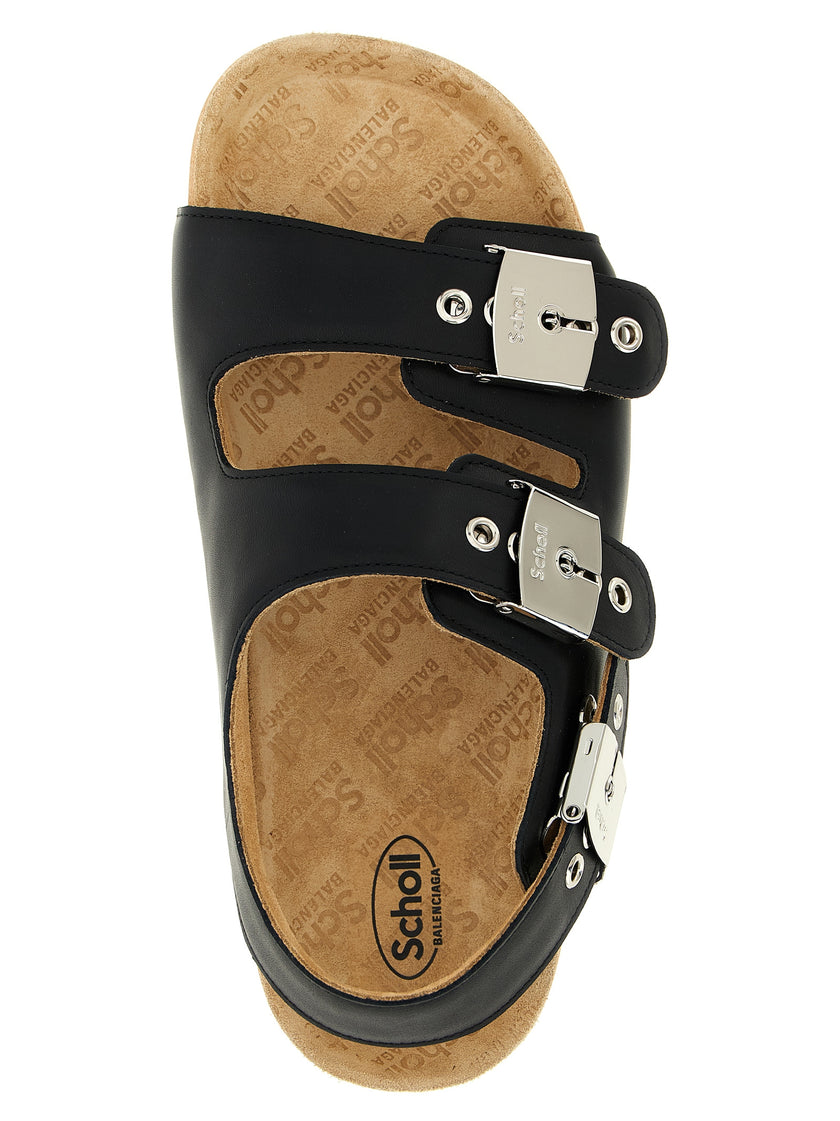 Balenciaga Sandalen aus schwarzem Kalbsleder