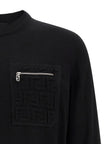 Fendi Schwarzer Cardigan aus Schurwolle