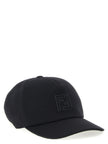 Fendi Schwarze Wollkappe (Baseball Cap)