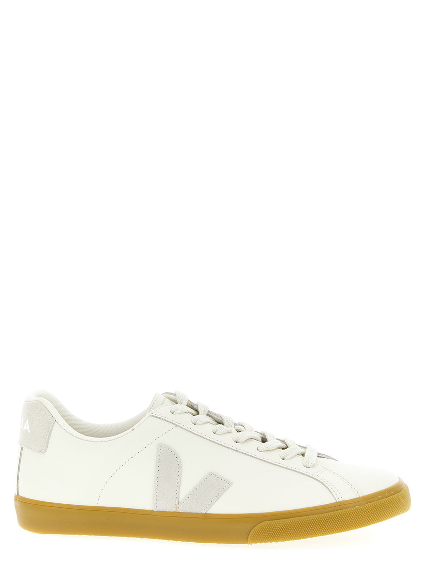 Veja Beige Kalbsleder Low-Top-Sneaker
