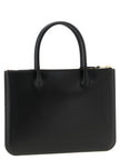 Comme Des Garçons Schwarze Kalbsleder-Handtasche