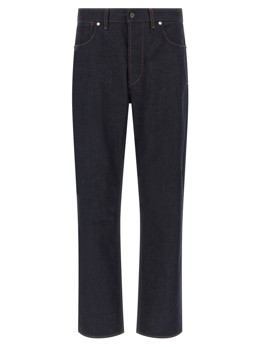 Stone Island Blaue Jeans aus Baumwolle im geraden Schnitt