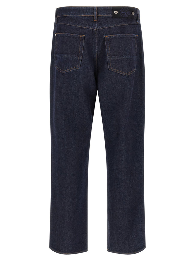 Stone Island Blaue Jeans aus Baumwolle im geraden Schnitt
