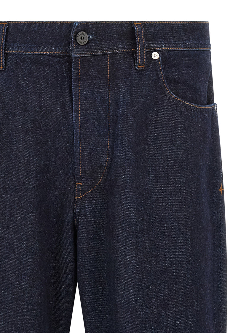 Stone Island Blaue Jeans aus Baumwolle im geraden Schnitt