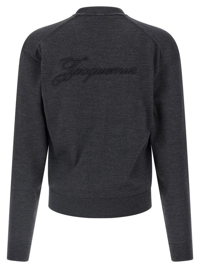 Jacquemus Grauer Cardigan aus Merinowolle