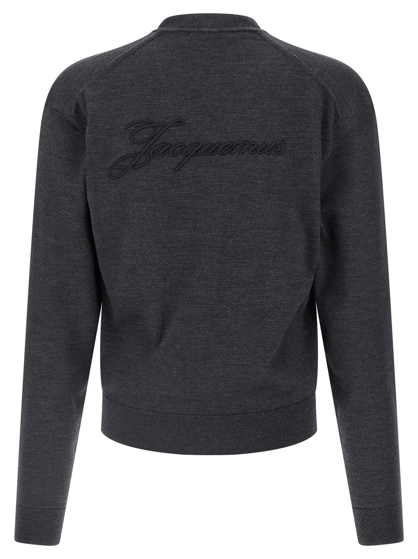 Jacquemus Grauer Cardigan aus Merinowolle
