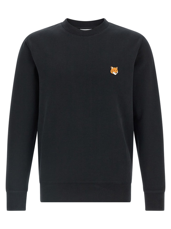 Maison Kitsuné Schwarzer Baumwoll-Sweatshirt