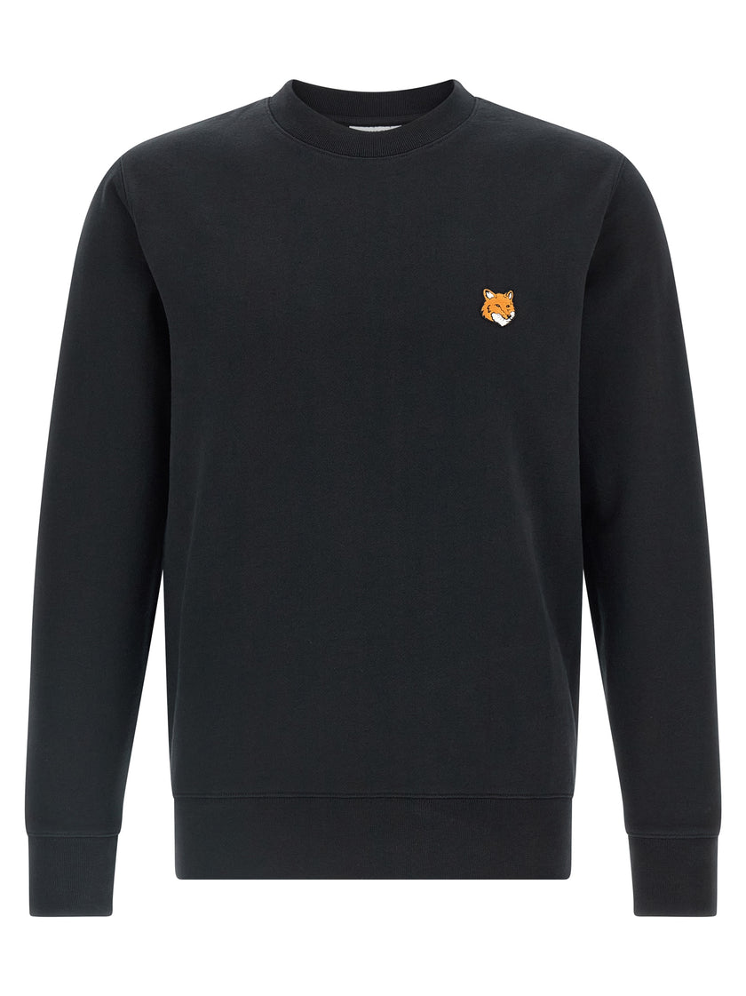 Maison Kitsuné Schwarzer Baumwoll-Sweatshirt