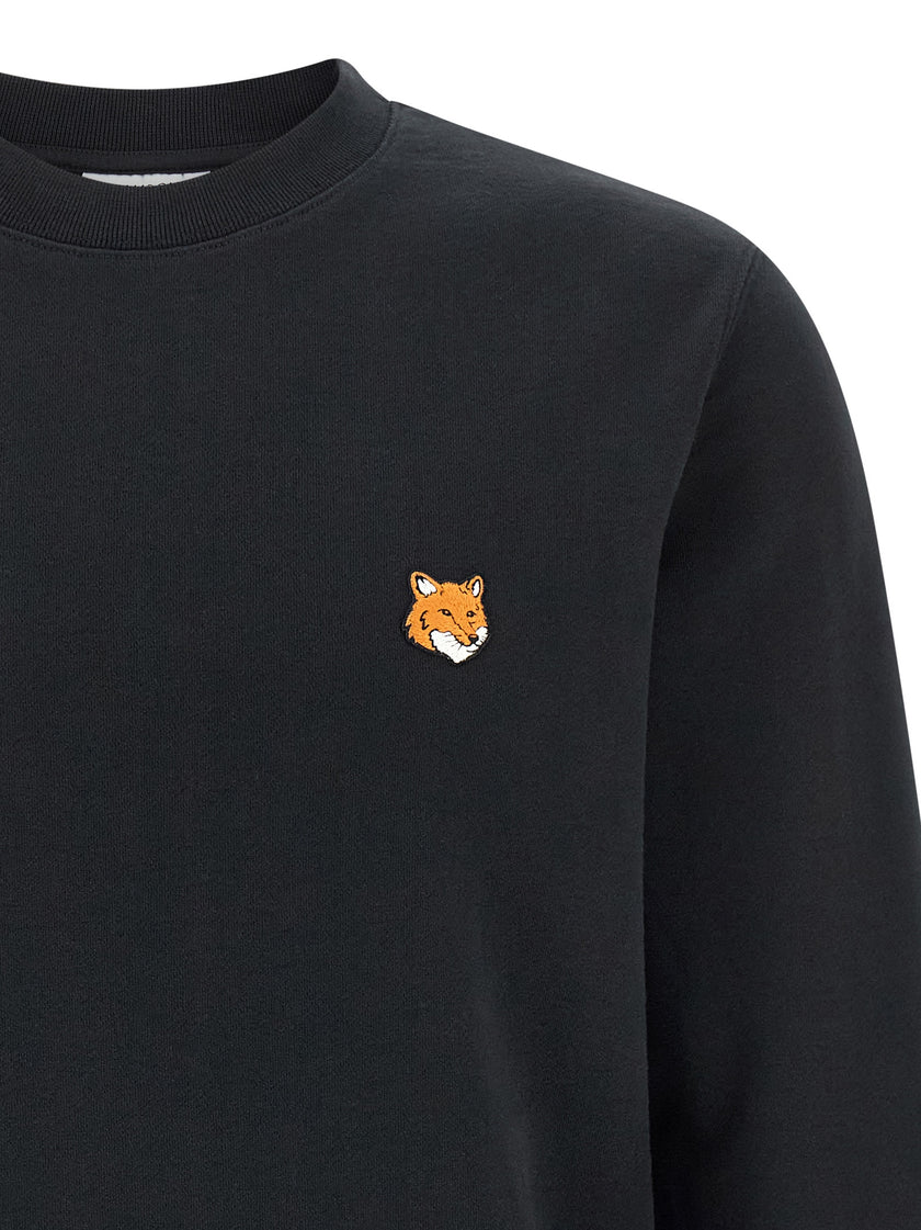 Maison Kitsuné Schwarzer Baumwoll-Sweatshirt