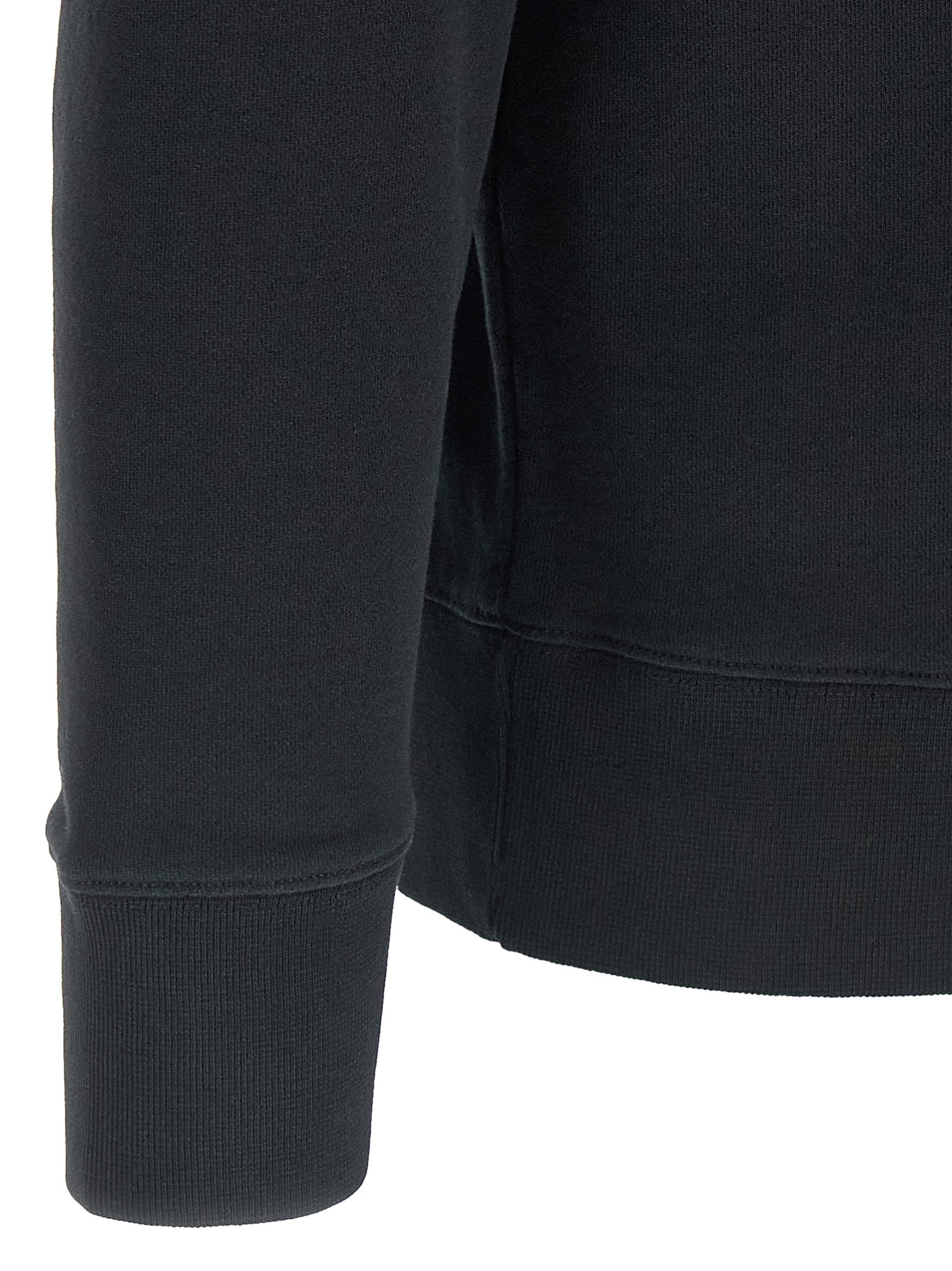 Maison Kitsuné Schwarzer Baumwoll-Sweatshirt