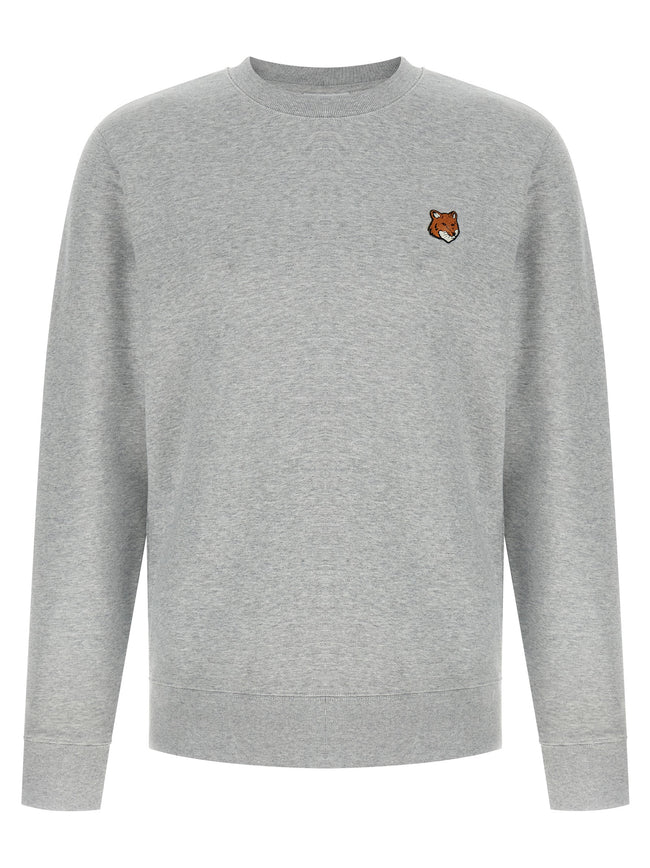 Maison Kitsuné Grauer Baumwollpullover