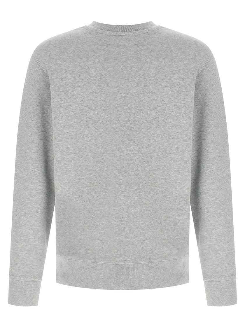 Maison Kitsuné Grauer Baumwollpullover