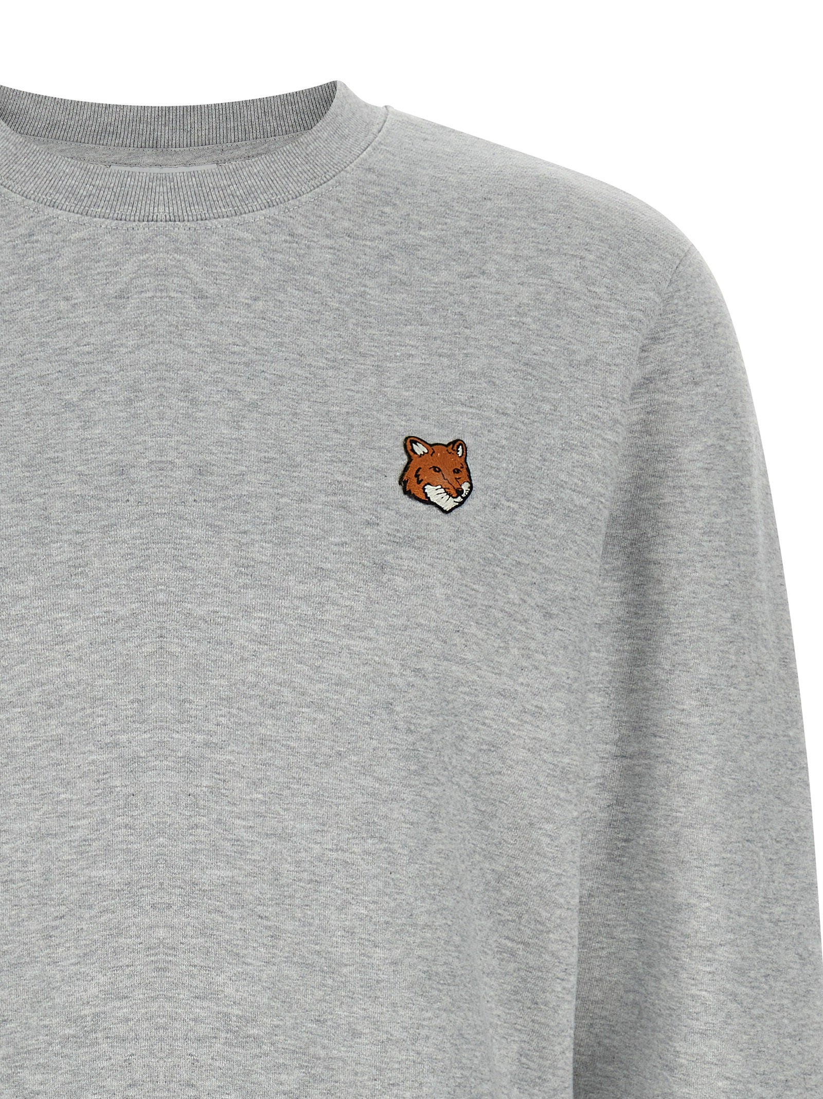 Maison Kitsuné Grauer Baumwollpullover
