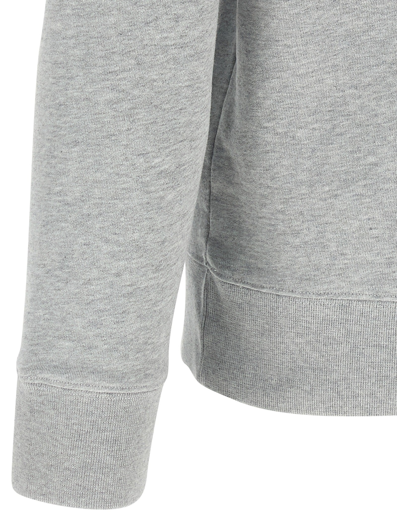 Maison Kitsuné Grauer Baumwollpullover