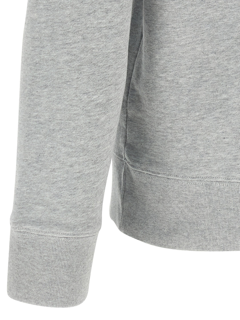 Maison Kitsuné Grauer Baumwollpullover