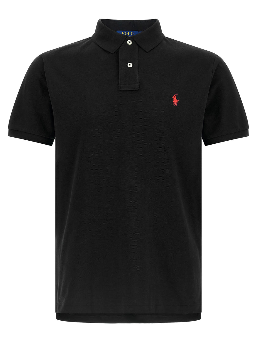 Polo Ralph Lauren Schwarzes Baumwoll-Poloshirt