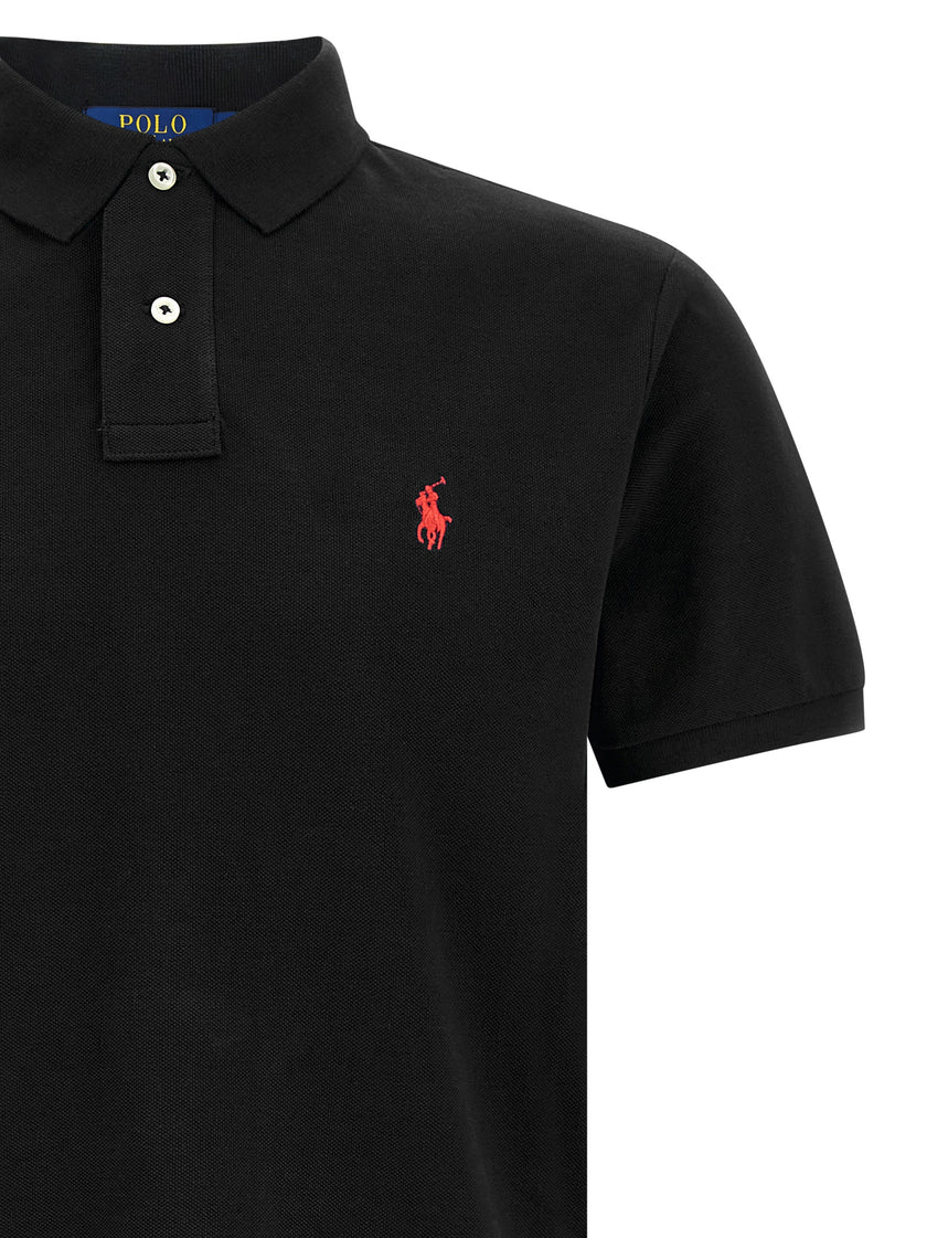 Polo Ralph Lauren Schwarzes Baumwoll-Poloshirt