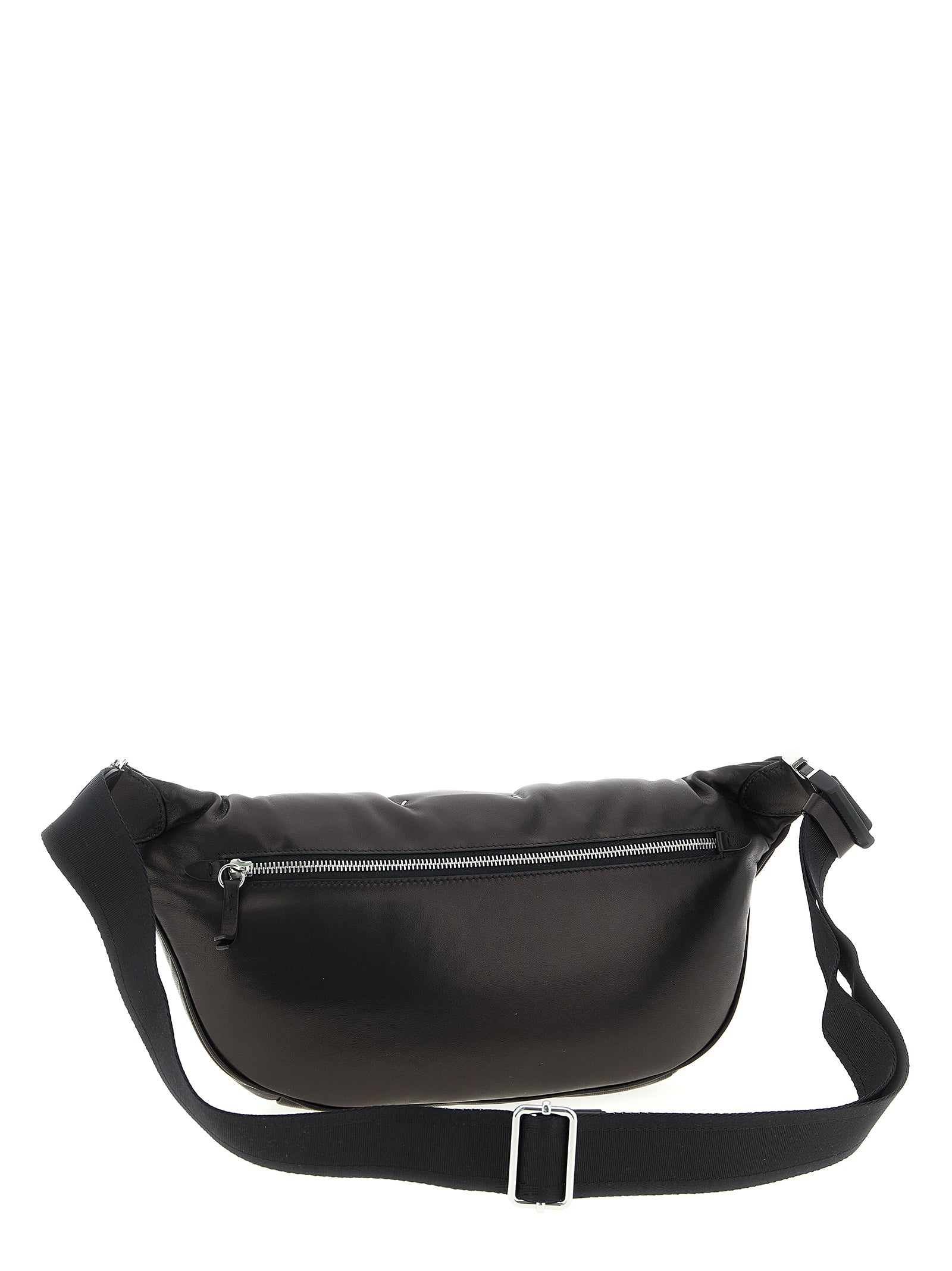 Maison Margiela Schwarze Lammleder Umhängetasche